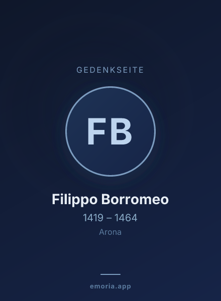 Gedenkportrait von Filippo Borromeo