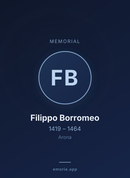 Memorial portrait of Filippo Borromeo