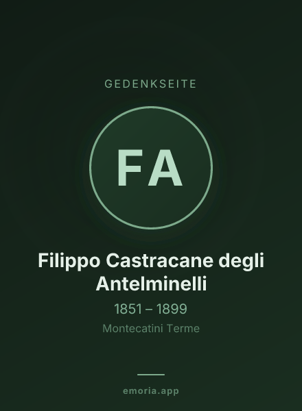 Gedenkportrait von Filippo Castracane degli Antelminelli