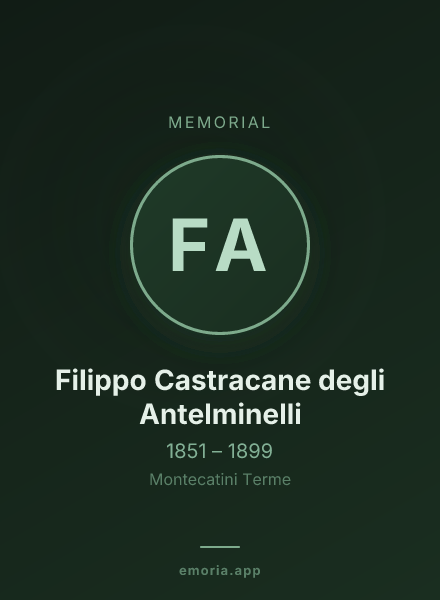 Memorial portrait of Filippo Castracane degli Antelminelli