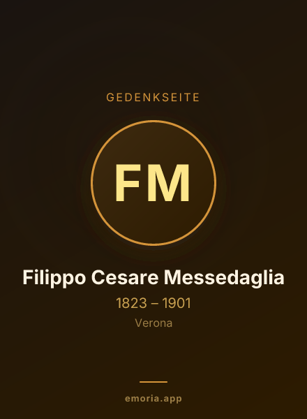 Gedenkportrait von Filippo Cesare Messedaglia