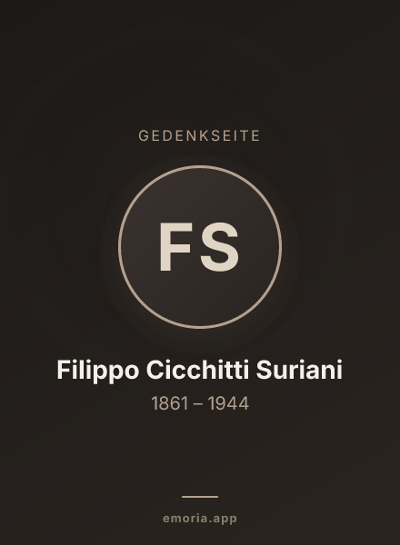 Gedenkportrait von Filippo Cicchitti Suriani