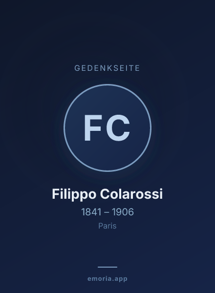 Gedenkportrait von Filippo Colarossi