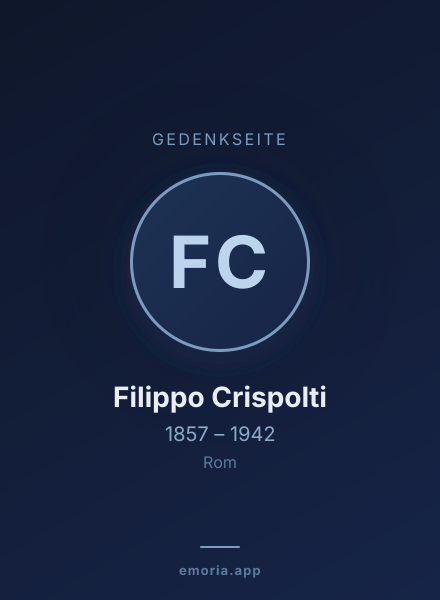 Gedenkportrait von Filippo Crispolti