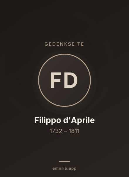 Gedenkportrait von Filippo d’Aprile