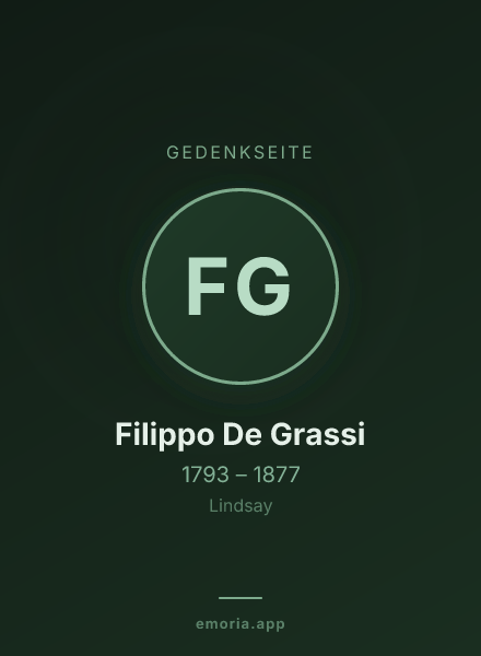 Gedenkportrait von Filippo De Grassi