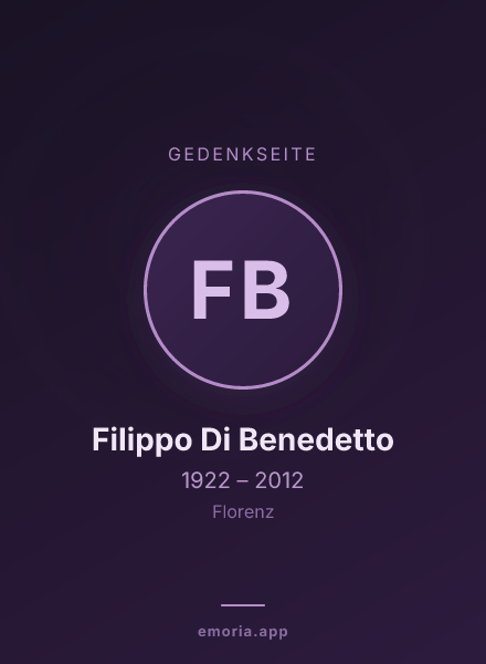 Gedenkportrait von Filippo Di Benedetto