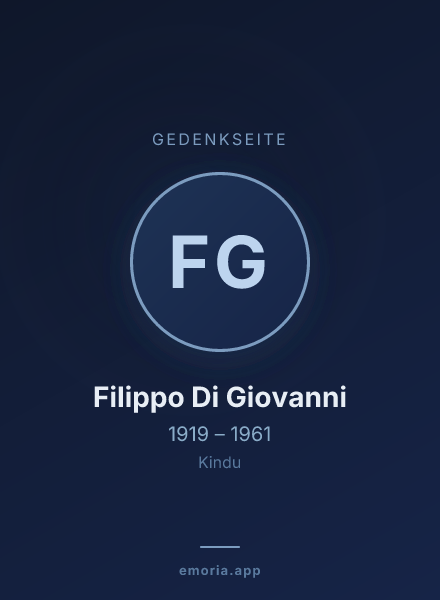 Gedenkportrait von Filippo Di Giovanni