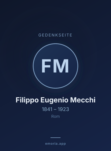 Gedenkportrait von Filippo Eugenio Mecchi