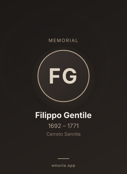 Memorial portrait of Filippo Gentile