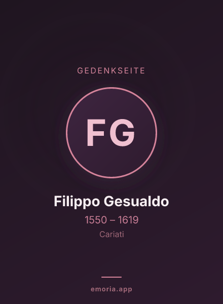 Gedenkportrait von Filippo Gesualdo