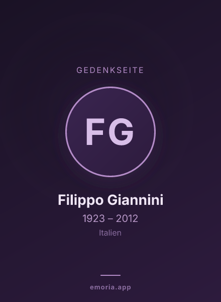 Gedenkportrait von Filippo Giannini