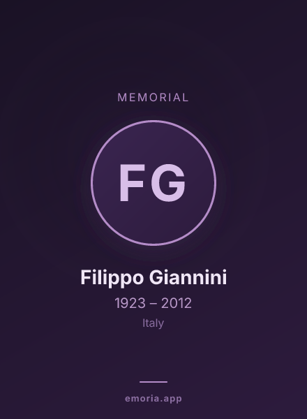 Memorial portrait of Filippo Giannini