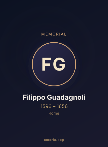 Memorial portrait of Filippo Guadagnoli