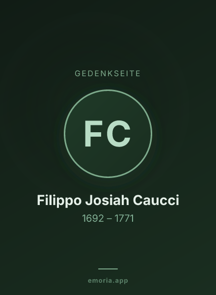 Gedenkportrait von Filippo Josiah Caucci
