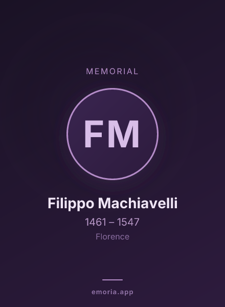 Memorial portrait of Filippo Machiavelli