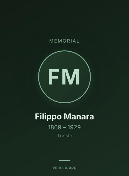 Memorial portrait of Filippo Manara