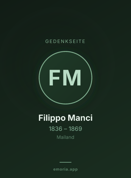 Gedenkportrait von Filippo Manci