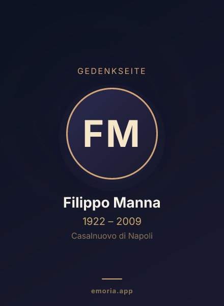 Gedenkportrait von Filippo Manna