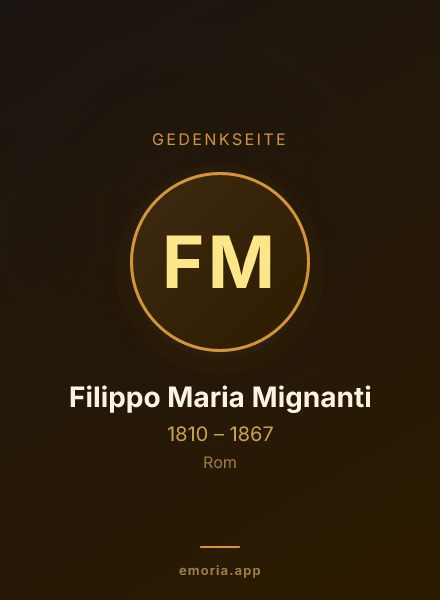 Gedenkportrait von Filippo Maria Mignanti