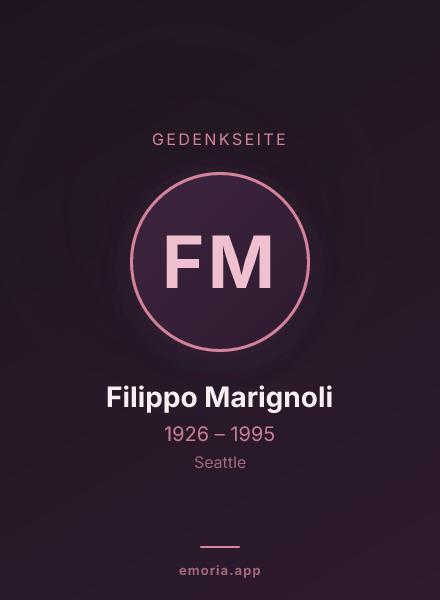 Gedenkportrait von Filippo Marignoli
