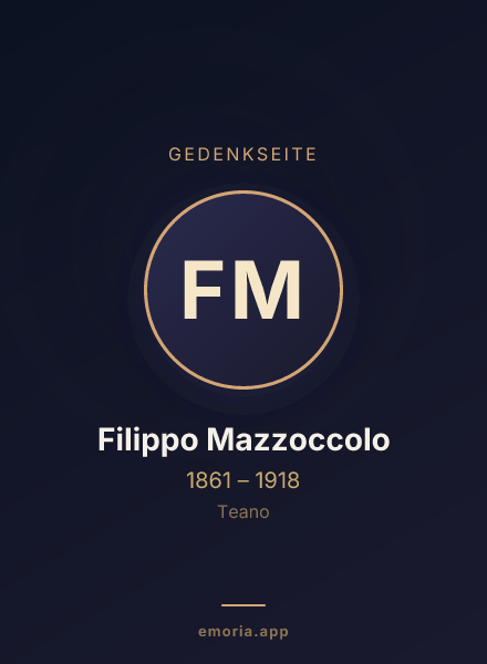 Gedenkportrait von Filippo Mazzoccolo