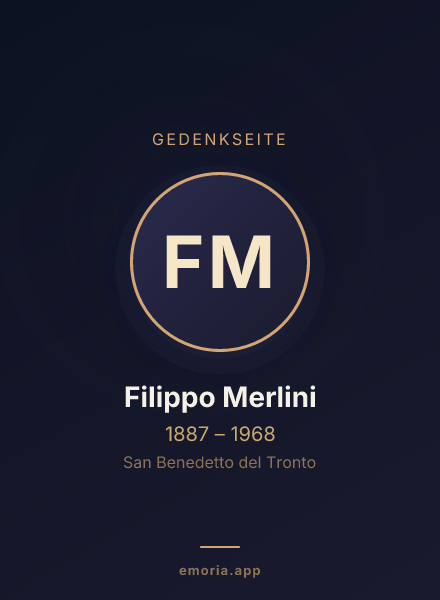 Gedenkportrait von Filippo Merlini