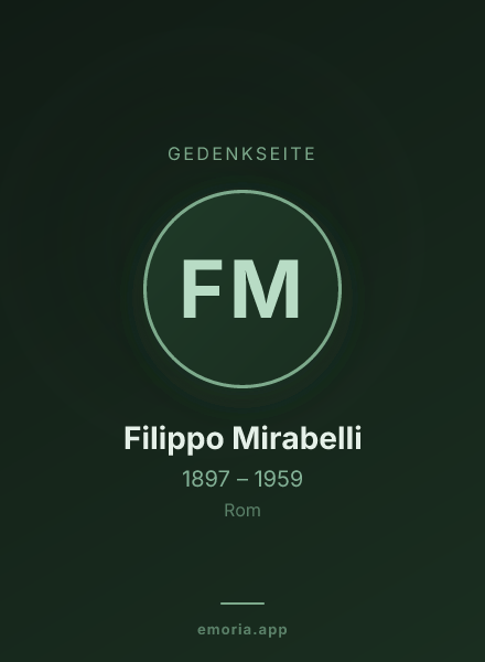 Gedenkportrait von Filippo Mirabelli