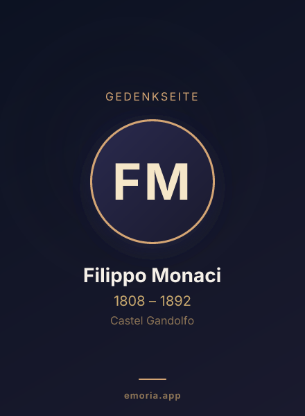 Gedenkportrait von Filippo Monaci