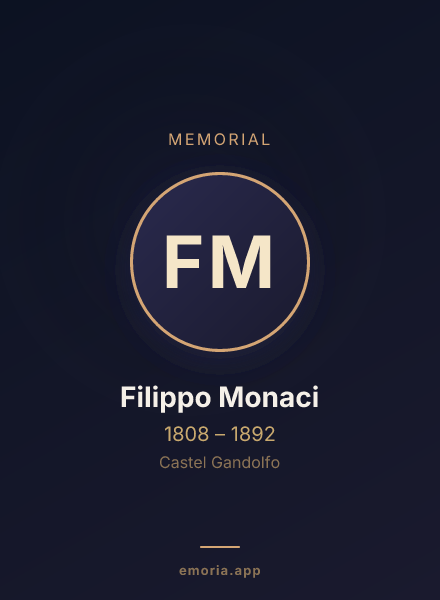 Memorial portrait of Filippo Monaci