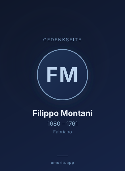 Gedenkportrait von Filippo Montani