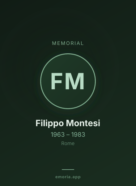 Memorial portrait of Filippo Montesi