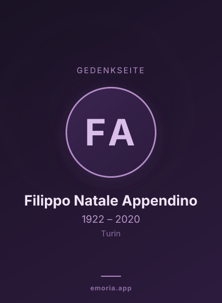 Gedenkportrait von Filippo Natale Appendino