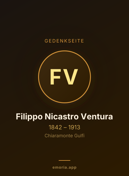 Gedenkportrait von Filippo Nicastro Ventura