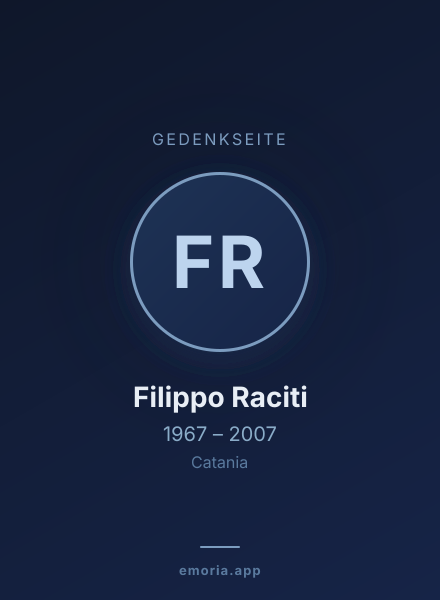 Gedenkportrait von Filippo Raciti
