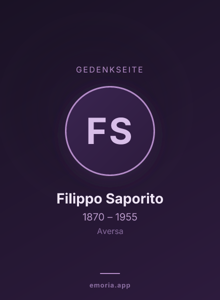 Gedenkportrait von Filippo Saporito