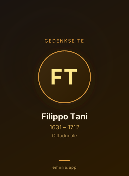 Gedenkportrait von Filippo Tani