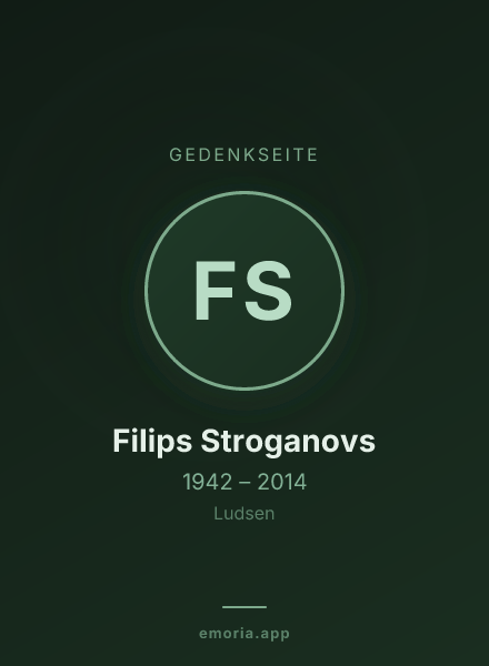 Gedenkportrait von Filips Stroganovs