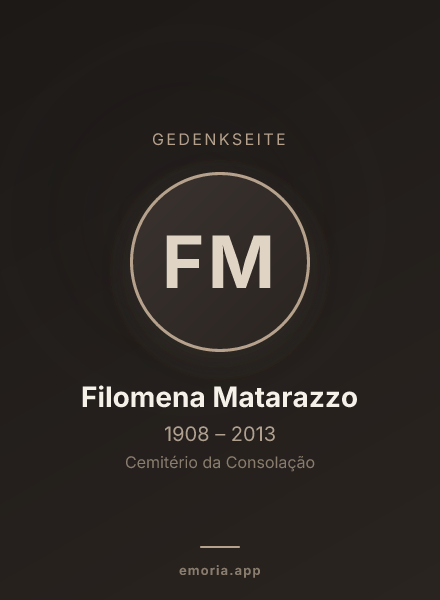 Gedenkportrait von Filomena Matarazzo
