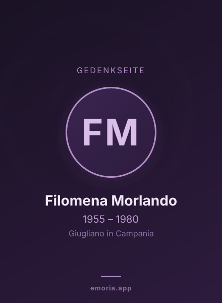 Gedenkportrait von Filomena Morlando