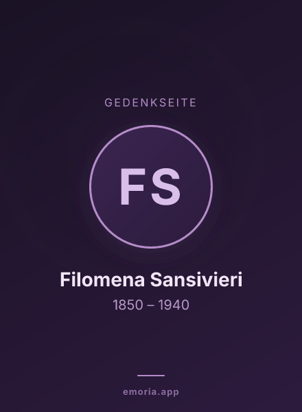 Gedenkportrait von Filomena Sansivieri