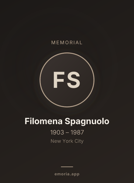 Memorial portrait of Filomena Spagnuolo
