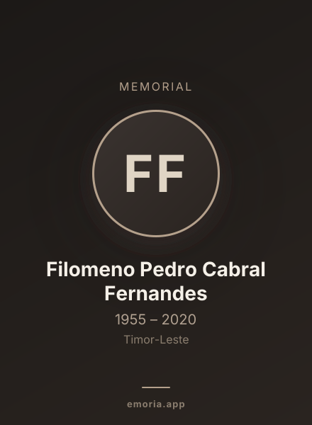 Memorial portrait of Filomeno Pedro Cabral Fernandes