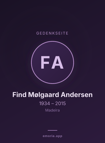 Gedenkportrait von Find Mølgaard Andersen