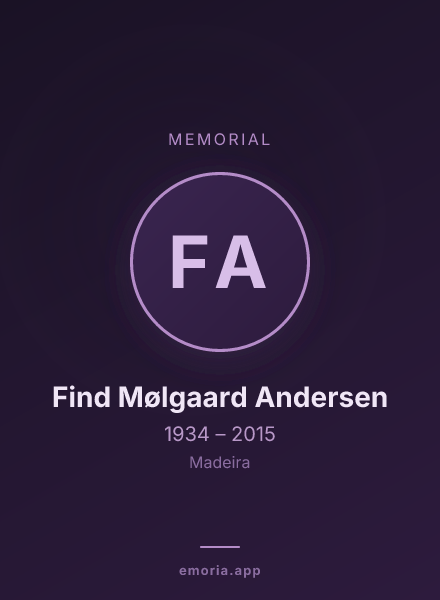 Memorial portrait of Find Mølgaard Andersen