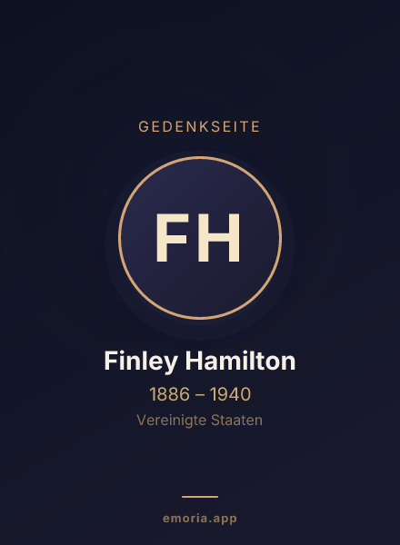 Gedenkportrait von Finley Hamilton