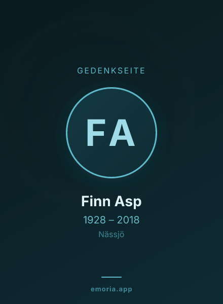Gedenkportrait von Finn Asp
