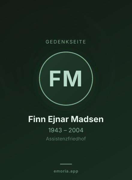 Gedenkportrait von Finn Ejnar Madsen