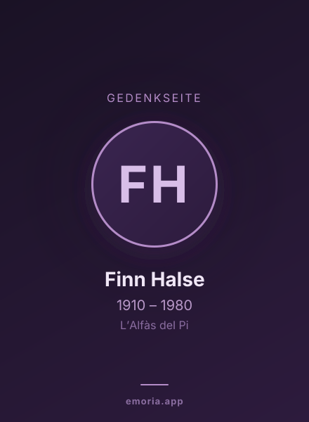 Gedenkportrait von Finn Halse