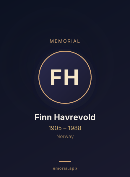 Memorial portrait of Finn Havrevold